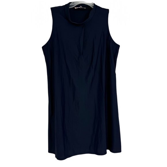 JUDE CONNALLY Dress Women Size Large Navy Blue  Sleeveless Pullover Stretch - Picture 1 of 9